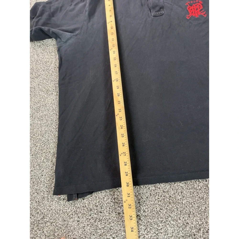 Polo Ralph Lauren Short Sleeve Rugby Polo Shirt Men's Size 3XLT Black